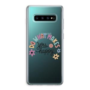 CaseCompany Happy days: Samsung Galaxy S10 Plus Transparant Hoesje