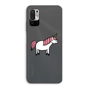 CaseCompany Eenhoorn: Xiaomi Redmi Note 10 5G Transparant Hoesje
