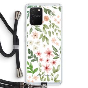 CaseCompany Botanical sweet flower heaven: Samsung Galaxy S10 Lite Transparant Hoesje met koord