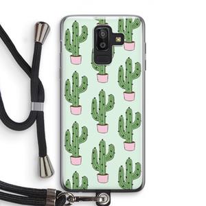 CaseCompany Cactus Lover: Samsung Galaxy J8 (2018) Transparant Hoesje met koord