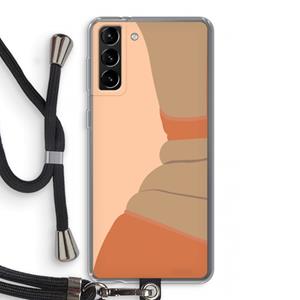 CaseCompany Bikini: Samsung Galaxy S21 Plus Transparant Hoesje met koord