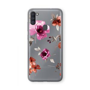 CaseCompany Geschilderde bloemen: Samsung Galaxy A11 Transparant Hoesje