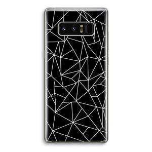 CaseCompany Geometrische lijnen wit: Samsung Galaxy Note 8 Transparant Hoesje