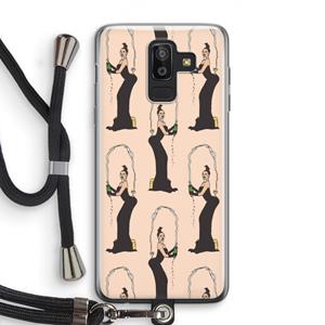 CaseCompany Pop Some Kim: Samsung Galaxy J8 (2018) Transparant Hoesje met koord