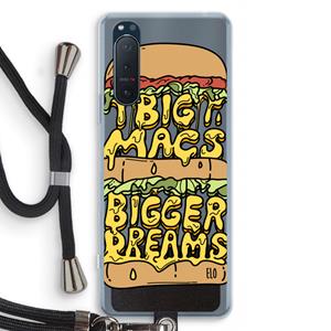 CaseCompany Big Macs Bigger Dreams: Sony Xperia 5 II Transparant Hoesje met koord