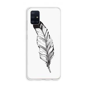 CaseCompany Pluim: Galaxy A51 4G Transparant Hoesje