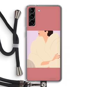 CaseCompany Cosy: Samsung Galaxy S21 Plus Transparant Hoesje met koord