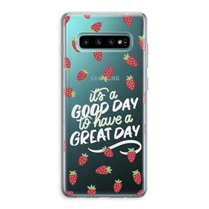 CaseCompany Don't forget to have a great day: Samsung Galaxy S10 Plus Transparant Hoesje