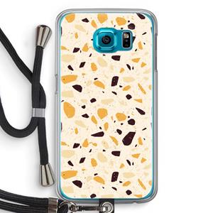 CaseCompany Terrazzo N°13: Samsung Galaxy S6 Transparant Hoesje met koord
