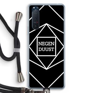 CaseCompany Negenduust geometrisch: Sony Xperia 5 II Transparant Hoesje met koord