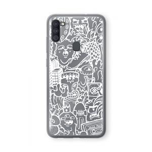 CaseCompany Vexx Mixtape #2: Samsung Galaxy A11 Transparant Hoesje