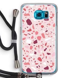 CaseCompany Terrazzo N°15: Samsung Galaxy S6 Transparant Hoesje met koord