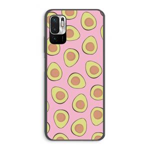 CaseCompany Dancing avocados: Xiaomi Redmi Note 10 5G Transparant Hoesje