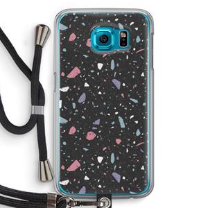 CaseCompany Terrazzo N°16: Samsung Galaxy S6 Transparant Hoesje met koord