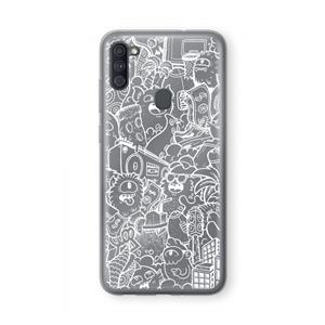 CaseCompany Vexx City #2: Samsung Galaxy A11 Transparant Hoesje