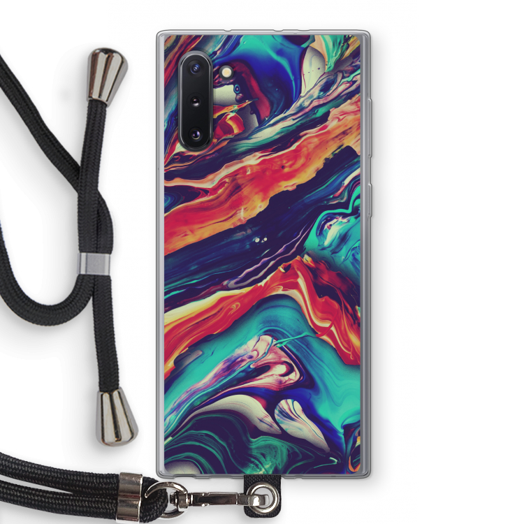 CaseCompany Chameleon Sun: Samsung Galaxy Note 10 Transparant Hoesje met koord