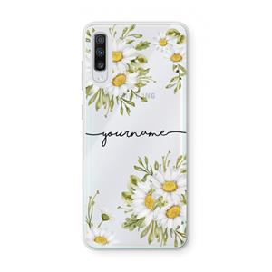 CaseCompany Daisies: Samsung Galaxy A70 Transparant Hoesje