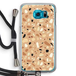 CaseCompany Terrazzo N°17: Samsung Galaxy S6 Transparant Hoesje met koord