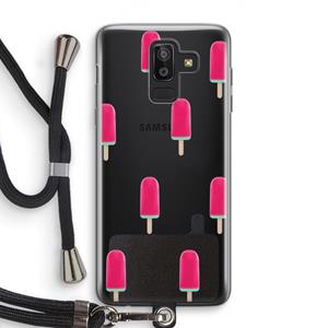 CaseCompany Waterijsje: Samsung Galaxy J8 (2018) Transparant Hoesje met koord