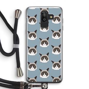 CaseCompany It's a Purrr Case: Samsung Galaxy J8 (2018) Transparant Hoesje met koord