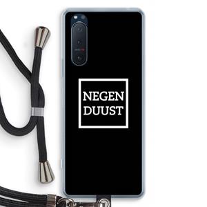 CaseCompany Negenduust black: Sony Xperia 5 II Transparant Hoesje met koord