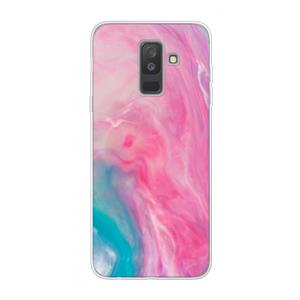 CaseCompany Roze explosie: Samsung Galaxy A6 Plus (2018) Transparant Hoesje