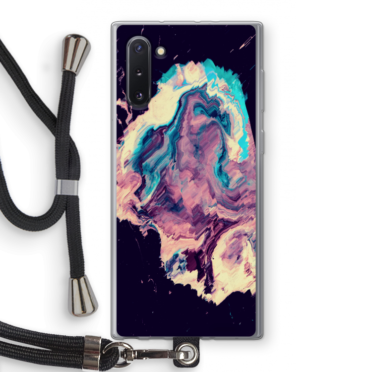 CaseCompany Cosmic Silence: Samsung Galaxy Note 10 Transparant Hoesje met koord