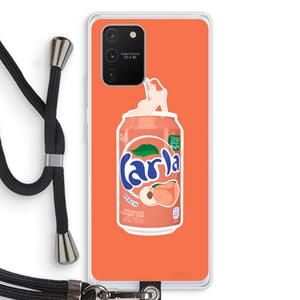 CaseCompany S(peach)less: Samsung Galaxy S10 Lite Transparant Hoesje met koord