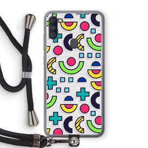 CaseCompany 8-bit N°6: Samsung Galaxy A11 Transparant Hoesje met koord