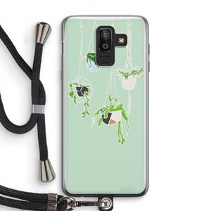 CaseCompany Hang In There: Samsung Galaxy J8 (2018) Transparant Hoesje met koord