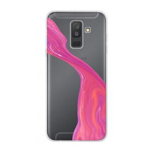 CaseCompany Paarse stroom: Samsung Galaxy A6 Plus (2018) Transparant Hoesje