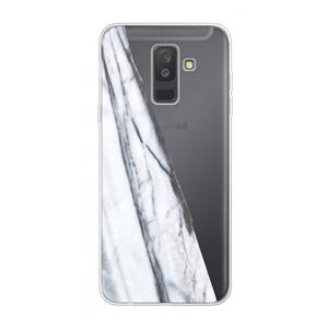 CaseCompany Gestreepte marmer: Samsung Galaxy A6 Plus (2018) Transparant Hoesje