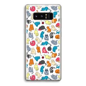 CaseCompany Kleurrijke katten: Samsung Galaxy Note 8 Transparant Hoesje