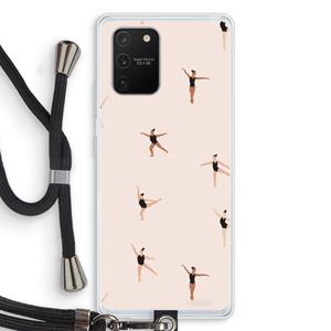 CaseCompany Dancing #1: Samsung Galaxy S10 Lite Transparant Hoesje met koord