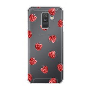 CaseCompany Framboosjes: Samsung Galaxy A6 Plus (2018) Transparant Hoesje