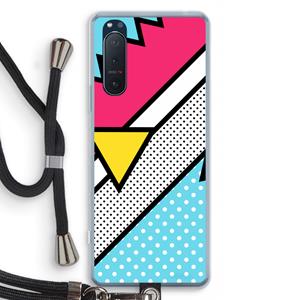 CaseCompany Pop Art #3: Sony Xperia 5 II Transparant Hoesje met koord