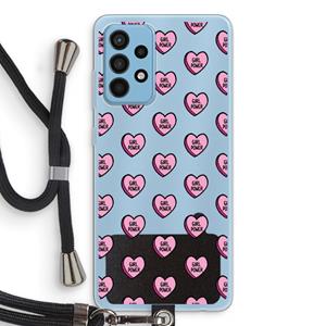 CaseCompany GIRL POWER: Samsung Galaxy A52 Transparant Hoesje met koord