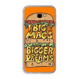 CaseCompany Big Macs Bigger Dreams: Samsung Galaxy J4 Plus Transparant Hoesje