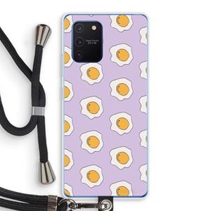 CaseCompany Bacon to my eggs #1: Samsung Galaxy Note 10 Lite Transparant Hoesje met koord