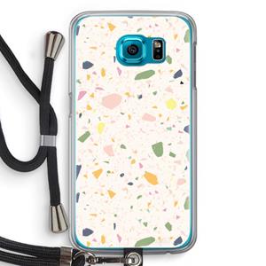 CaseCompany Terrazzo N°21: Samsung Galaxy S6 Transparant Hoesje met koord