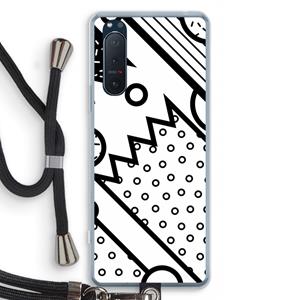 CaseCompany Pop Art #4: Sony Xperia 5 II Transparant Hoesje met koord