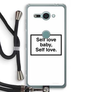 CaseCompany Self love: Sony Xperia XZ2 Compact Transparant Hoesje met koord