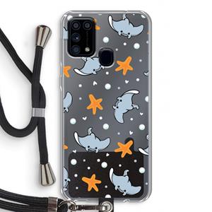 CaseCompany Manta: Samsung Galaxy M31 Transparant Hoesje met koord