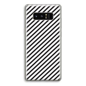 CaseCompany Strepen zwart-wit: Samsung Galaxy Note 8 Transparant Hoesje
