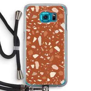 CaseCompany Terrazzo N°22: Samsung Galaxy S6 Transparant Hoesje met koord