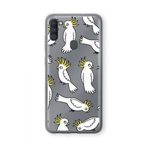CaseCompany Papegaai: Samsung Galaxy A11 Transparant Hoesje