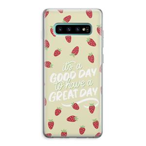 CaseCompany Don't forget to have a great day: Samsung Galaxy S10 Plus Transparant Hoesje