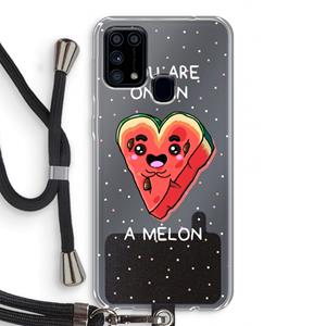 CaseCompany One In A Melon: Samsung Galaxy M31 Transparant Hoesje met koord