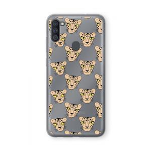 CaseCompany Tijger: Samsung Galaxy A11 Transparant Hoesje
