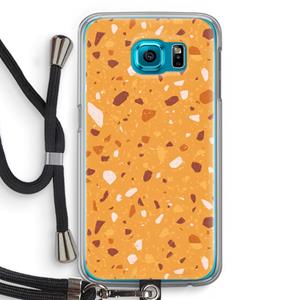 CaseCompany Terrazzo N°24: Samsung Galaxy S6 Transparant Hoesje met koord